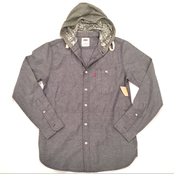 levi's hooded shirt